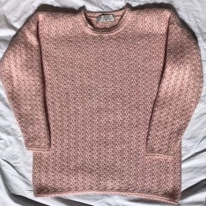 Karen Scott pink silk and mohair sweater sz L